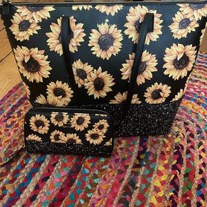 FAUX Kate Spade Sunflower Purse and Wallet Set